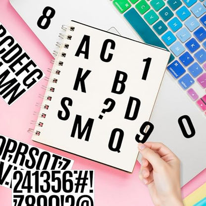 520 Pcs Letter Stickers Vinyl Mailbox Numbers and Letters, 30 Sheets Large Alphabet Number Stickers Self-Adhesive Waterproof Sticker Letters for Window Vehicle Bulletin Poster Board (Black, 3 Inch) - color: Black, size: 3 Inch