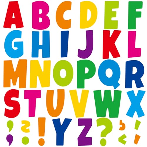 Bulletin Board Letters 144 PCS Letter Stickers Large Alphabet Stickers, Self Adhesive Vinyl Waterproof Letters Sticker for Mailbox Signs Poster Board Classroom Decor & DIY Crafts (Colorful, 3 Inch) - color: Colorful, size: 3 Inch