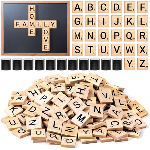 150 PCS Wood Magnetic Letter, Wooden Letter Magnets for Fridge Refrigerator Wall, Alphabet Tile Letters Magnetics for Fun Learning Decorative Game Board - color: 150pcs Off White