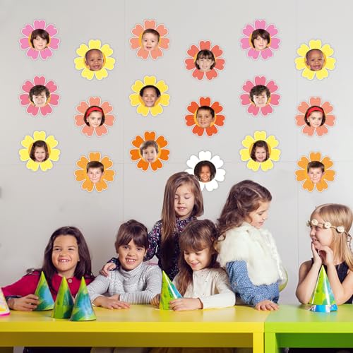 60pcs Spring Theme Flower Cutouts Boho Daisy Bulletin Board Decoration Back to School Flower Paper Cut-Outs Classroom Decor for Kids Classroom DIY Craft Photo Kindergarten Preschool Wall Door Supplies - style: Spring Boho Daisy Flower