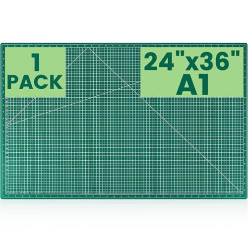 Large Cutting Mat 24"x36", 1 Pack Double-Sided 5-Ply Self Healing Sewing Cutting Mat, Cutting Mats Board for Crafts-Sewing, Fabric, Quilting, Scrapbooking Project