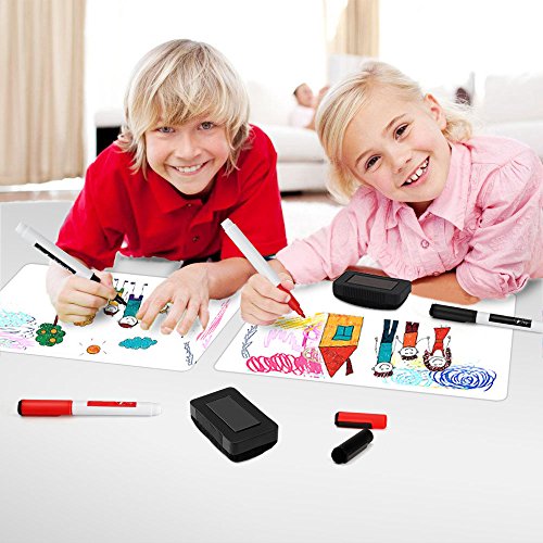 Magnetic Dry Erase Board Fridge White Board Sheet 20x13 inch, Flexible Large Refrigerator Magnets Whiteboard Planner for Home Kitchen, 2 Markers and Eraser - style: White 20"X13"