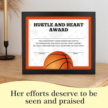Basketball Award Certificates, 25 Pcs Basketball Ceremony Certificate, Sports Certificates of Achievement for Student Coach Kids, Sports Team Party Activities Supplies -A11 - style: Basketball