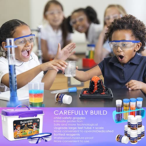 Educational Science Kit for Kids - 56 Science Lab Experiments with Lab Coat Scientist Costume, Science Kits for Kids Age 6-8-10-12, 70+ PCS DIY Stem Projects, Educational Toys for Girls Boys - color: Science Kit With 56 Experiments