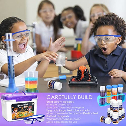 Educational Science Kit for Kids - 56 Science Lab Experiments with Lab Coat Scientist Costume, Science Kits for Kids Age 6-8-10-12, 70+ PCS DIY Stem Projects, Educational Toys for Girls Boys - color: Science Kit With 56 Experiments
