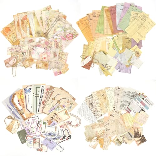 Scrapbook Paper, 400 sheets of journaling supplies for Vintage Crafts Planner Bullet Junk Journal Supplies Mixed Media Collage Card Album Embellishments - color: Vintage Post Office Series, size: 3.9 x 5.5