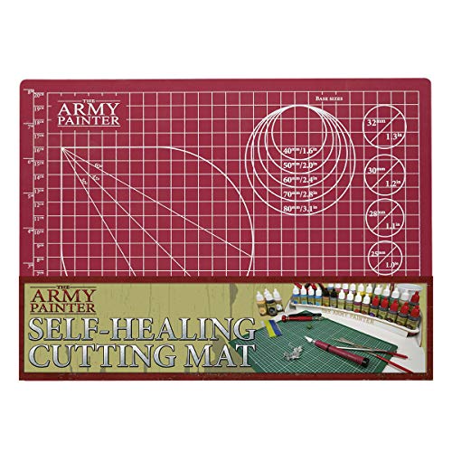The Army Painter Self-Healing Cutting Mat | Double-Sided PVC Non-Slip Mat| 3-Layer Square Cutting and Modeling Mat| A4, 220x300mm | for Role Play, Board Game