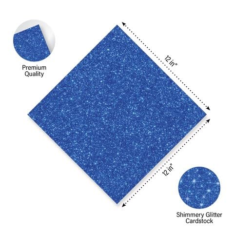 Tassel Toppers Cardstock Glitter - Decorative Craft Paper for Projects, Greeting Designs, Scrapbook Supplies, Creative DIY, 20 Sheets Assortment, 10 Sparkle Shades, 2 Pages Each