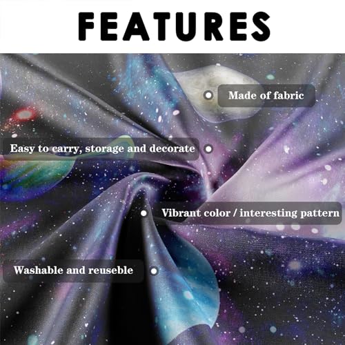 Outer Space Backdrop Starry Galaxy Banner for Baby Boys Girls Planet Theme Birthday Party, 95.6"x70.8" Nebula Photography Background Photoshoot Decorations Photo Studio Props Cake Table Decor - size: 95.6"x70.8"