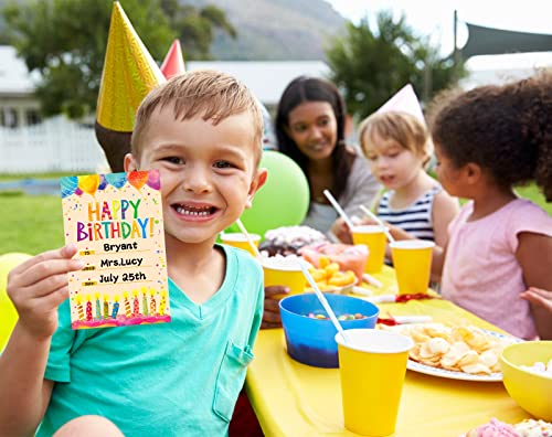 SICOHOME Happy Birthday Certificates for Kids Classroom, 30 Pieces, Yellow Green Blue - color: 3-Happy Birthday