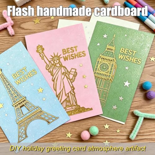 40 Sheets A5 Glitter Cardstock, 20 Colors, Greeting Card, Scrapbook, DIY | 250 GSM Structured Glitter Paper, Easy to Cut, Fold, Bond, Cupcake Toppers, Scrapbooks, Birthday Banners, Gift Packaging