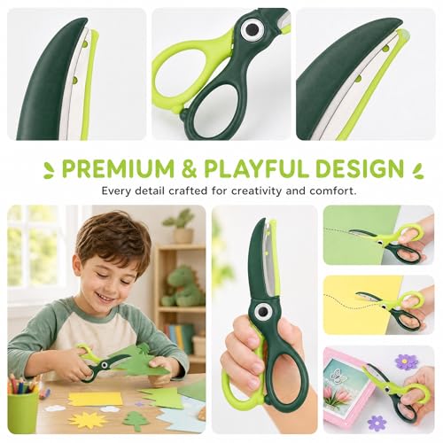 Adaptive Scissors Training Scissors with Covered Cutting Edge Adaptive Adapted Craft Tool Suitable for Paper Cutting Art Projects Activities Home Learning