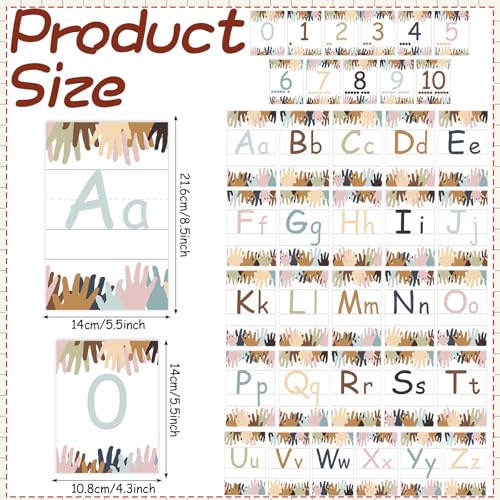 Gilprop 37 Pcs Bulletin Board Letters Educational Posters Alphabet Posters and 0-10 Number Classroom Abc Wall Decor for Kindergarten Toddler Teacher(Little Hands) - style: Little Hands