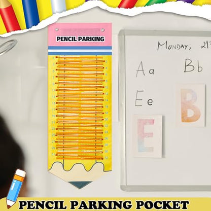 Pencil Dispenser Parking Pocket for Classroom Magnetic Pencils Hanging Chart Organizer Anchor Holder for 2026 Back to Schoo New School Year Teacher Must Have(Pencil) - style: Pencil