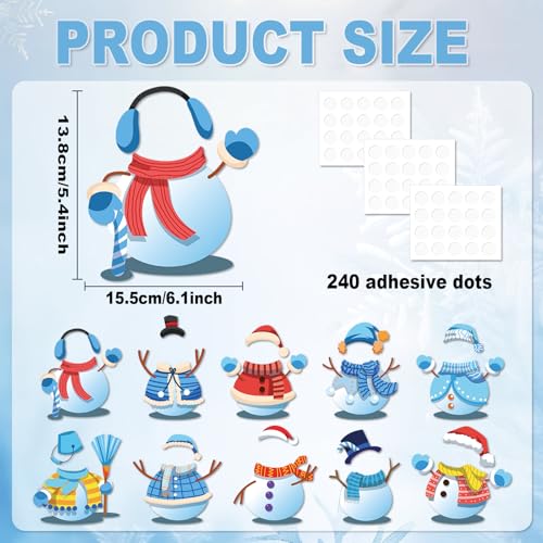 60pcs Winter Theme DIY Cutouts Snowman Bulletin Board Decoration Set Christmas Snowman with Hat Paper Cut-Outs Decor for Winter Holiday DIY Photo Craft Xmas Party School Classroom Wall Door Supplies - style: Winter Snowman