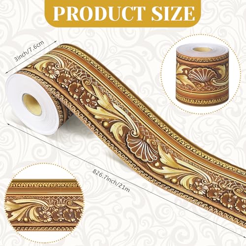 Outus 68ft Vinatge Frame Bulletin Board Border Die-Cut Straight Rolled Picture Frame Border Trim for School Classroom Bulletin Board Decoration for Chalkboard Home Office Party Decor(Sumptuous) - style: Sumptuous
