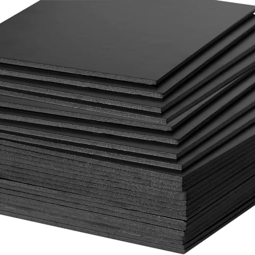 20 Pack Black Foam Boards 11x14in, Black Foam Core Boards Baking Board Mat Board Center, 3/16in(5MM) Thick Black Poster Polystyrene Boards Crafts Foam Sheet for Projects Art Display(280x355mm) - color: Black, size: 11x14 inch