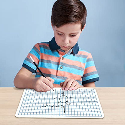 Dry Erase XY Axis Graph Whiteboard,9" x 12" Interactive Learning Coordinate Grid Double-Sided Dry Erase Board,Math Manipulatives White Board for Students,Classroom and Home,Small White Board Dry Erase - style: XY Axis Graph