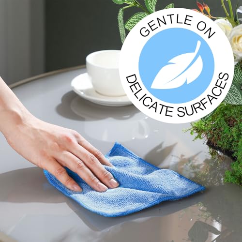Tanlade Cleaning Cloth Dry Erase Cloth Cleaning Rags Reasonable Kitchen Towels Microfiber Towels Cars Wash(6 x 6 Inch,Gray/Green/Blue,30 Pcs) - color: Gray/Green/Blue, size: 6 x 6 Inch