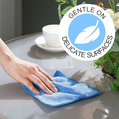 Tanlade Cleaning Cloth Dry Erase Cloth Cleaning Rags Reasonable Kitchen Towels Microfiber Towels Cars Wash(6 x 6 Inch,Gray/Green/Blue,30 Pcs) - color: Gray/Green/Blue, size: 6 x 6 Inch