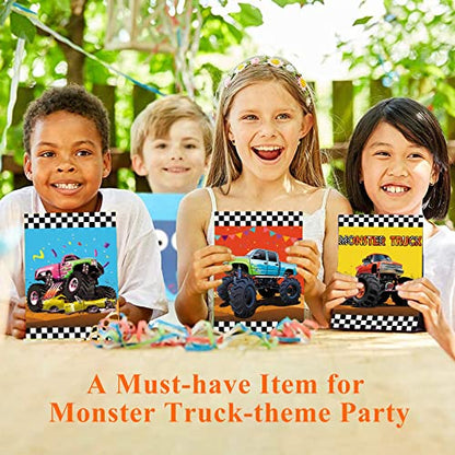 24pcs Monster Truck Goodie Bags - Monster Party Favors & Decorations for Boys' Birthday Parties - style: monster truck