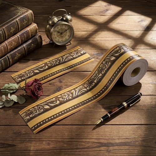 Outus 68ft Vinatge Frame Bulletin Board Border Die-Cut Straight Rolled Picture Frame Border Trim for School Classroom Bulletin Board Decoration for Chalkboard Home Office Party Decor(Intricate) - style: Intricate