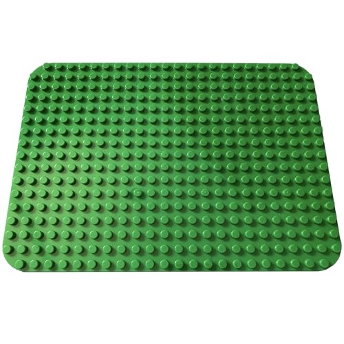 Apostrophe Games Building Block Base Plate for Large Blocks 15" x 10" (1x Green) Compatible with Major Brands, STEM Learning - style: 1 x green