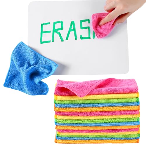 Tanlade Cleaning Cloth Dry Erase Cloth Cleaning Rags Reasonable Kitchen Towels Microfiber Towels Cars Wash(6 x 6 Inch,Green/Blue/Yellow/Pink/Orange,30 Pcs) - color: Green/Blue/Yellow/Pink/Orange, size: 6 x 6 Inch