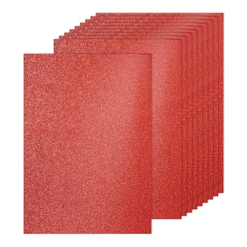 PATIKIL 20Sheets Dark Red Glitter Cardstock, 8.3x11.7 in A4 Glitter Paper Card Stock Shiny Scrapbook 250gsm Sparkly Paper Large Shimmer for Crafts Scrapbook DIY Art Wedding Party - color: Dark Red, size: 8.3x11.7 In