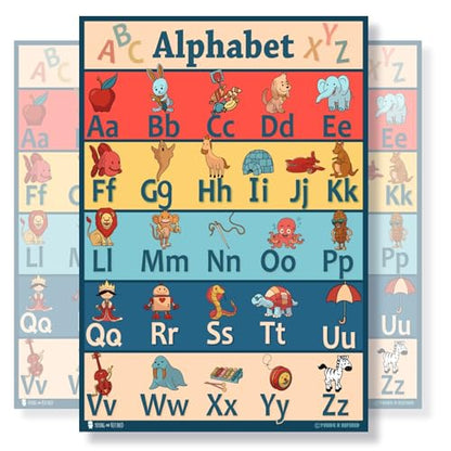 XXL Learning Alphabet ABC educational Plastic poster for classroom kids teaching tool Young N Refined (36x54) - color: Alphabet, size: 36x54