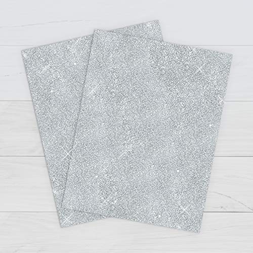 Printworks Printable Silver Glitter Cardstock, Perfect for Holiday School and Craft Projects, 15 Sheets, 8.5” x 11” (00515) (Pack of 2) - size: 8.5 x 11 (Pack of 2)