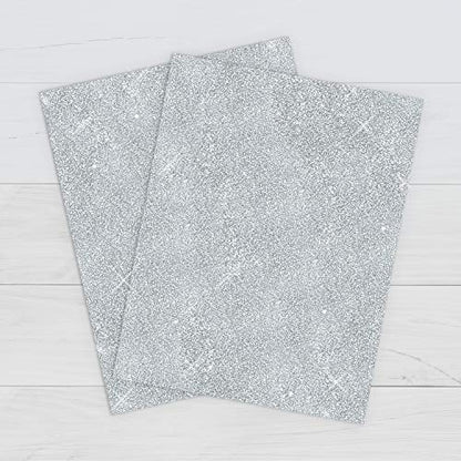Printworks Printable Silver Glitter Cardstock, Perfect for Holiday School and Craft Projects, 15 Sheets, 8.5” x 11” (00515) (Pack of 2) - size: 8.5 x 11 (Pack of 2)