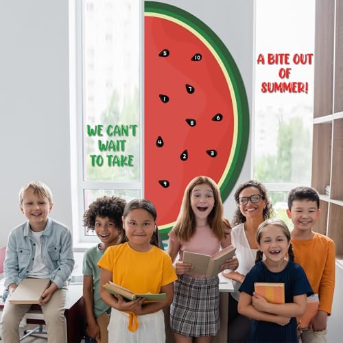 Summer Watermelon Bulletin Board Door Decorations Countdown to Summer Bulletin Board Set Fruit Watermelon Paper Cutouts for Teacher Student Classroom Home Office Nursery Door Wall Chalkboard Decor