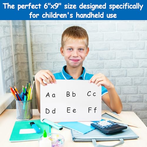 18 Pack Double Sided Dry Erase Boards 6 x 9 inch Double Sided White Boards with 18 Black Markers 6 Erasers Small White Dry Erase Boards for Students Teacher Classroom Supplies (Blank Whiteboard) - style: Blank Whiteboard