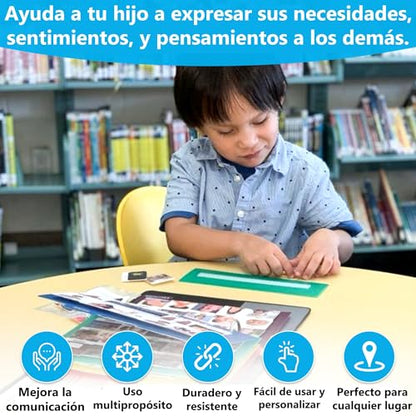 Visual Communication Book,162 ASD Photo Picture Cards: Autism Language Vocabulary, Speech Articulation Therapy, ADHD & Apraxia Learning - size: Small, style: Spanish Plastic Real Photo Book
