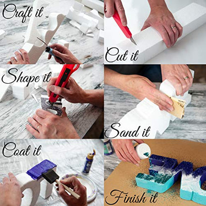 Silverlake 10x10x1 Craft Foam Squares for Styrofoam Board Projects (4-Pack) - size: 10x10x1in 4pcs