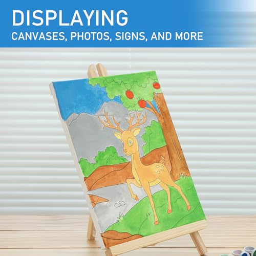 Falling in Art 16 Inch Wood Easel Stand, Tabletop Display Stand A-Frame Artist Easel for Painting Canvas, Portable Photo, Picture and Sign Holder (8 Pack) - style: 8 Pack