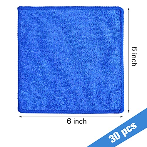Tanlade Cleaning Cloth Dry Erase Cloth Cleaning Rags Reasonable Kitchen Towels Microfiber Towels Cars Wash(6 x 6 Inch,Blue,30 Pcs) - color: Blue, size: 6 x 6 Inch