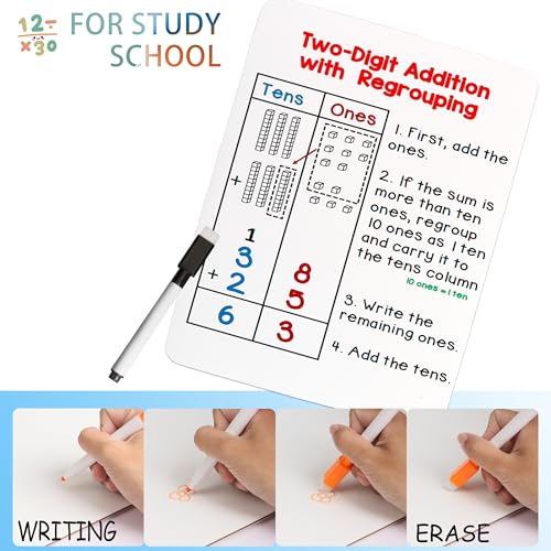 Small Dry Erase Whiteboard, 9 x 12 Inches White Board for Kids, Students, Study, Team, Target, Mini Dry Erase Board(4 Pack)