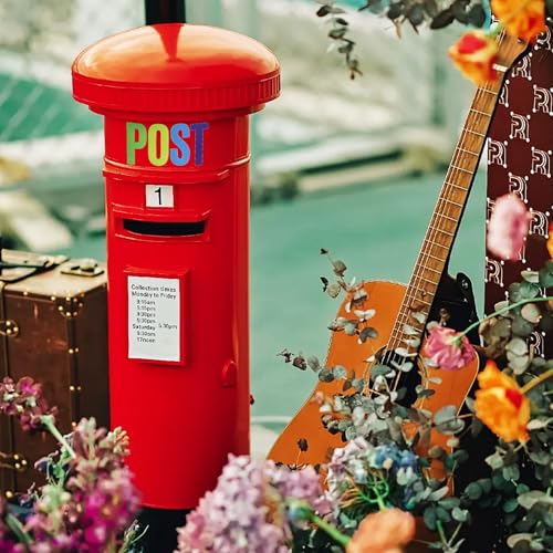 6 Inch Letter Stickers, 76 Pieces Self Adhesive Large Alphabet Symbol Sticker for Mailbox, Door, Truck and Outdoor, Waterproof & Weatherproof, 14 Sheets Multi - color: Multi