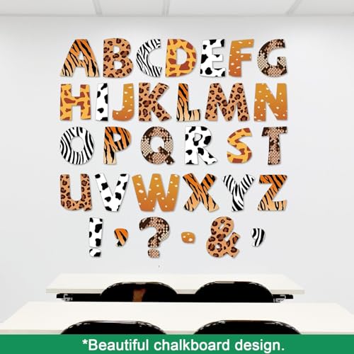 150 PCS Large 6" Bulletin Board Letters Set, Safari Jungle Classroom Alphabet Cutout Letter for Bulletin Board Display Home School, A Great Helper to Inspire Students' Learning Interest - style: Jungle Animal