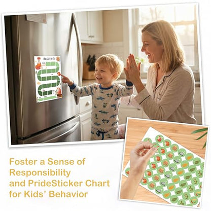 Fox Theme Reward Chart for Kids, 20 Behavior Charts with 432 Stickers, Responsibility & Incentive Chart for Toddlers, Kids and Teens – A02 - style: Fox