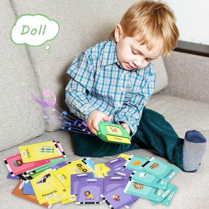 Talking Flash Cards,Kids Toddler Flash Cards with 240 Sight Words,Montessori Toys,Autism Sensory Toys,Speech Therapy Toys,Learning Educational Toys Gifts for Age 4 5 6 Years Old Boys and Girls - style: Dinosaur Green