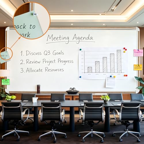 Large Magnetic White Board for Wall,Aluminum & Cork Strip Frame Whiteboard for Office,Presentation Dry Erase Board Wall Mount,Large Whiteboard for School Classroom Huge Whiteboards (96" W x 48" H) - size: 96"W x 48"H