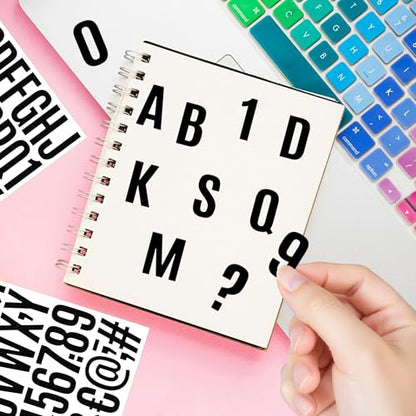 1500 Pcs Letter Stickers Vinyl Mailbox Numbers and Letters, 30 Sheets Large Alphabet Number Stickers Self-Adhesive Waterproof Sticker Letters for Window Vehicle Bulletin Poster Board (Black, 2 Inch) - color: Black, size: 2 Inch