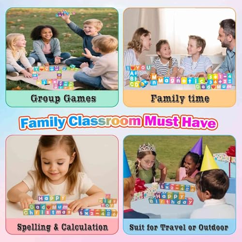 Magnetic Letters Blocks Alphabet & Numbers Blocks ABC Learning Toys for Kids Preschool Educational Kit Alphabet Magnets Birthday Gifts for Boys Girls 3+