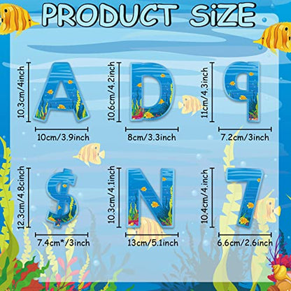 266 Pcs Letters Combo Pack Set Bulletin Board Letters Under The Sea Ocean Letters and Number Accents for Bulletin Board Display Home School Classroom Decor - style: Under The Sea