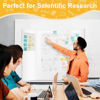 Trifold Poster Board 36"x48", 4 Pack White Extra Large Corrugated Display Board Foldable Board for School Projects, Science Fair, Business Presentations, Photo Displays, Graduation Exhibitions