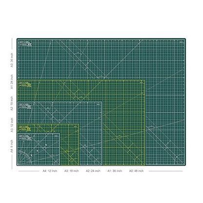 Elan Cutting Mat A4 Green, Self Healing Cutting Mat 9x12 Inch, 5-Ply Craft Board Green, Hobby Board for Crafts 9x12 Inch - style: 12 x 9"