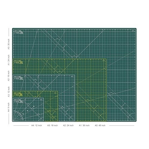 Elan Cutting Mat A1 Green, Large Self Healing Cutting Mat 24 x 36 Inch, 5-Ply Craft Board Green, Hobby Board for Crafts 24x36 Inch - style: 36 x 24"